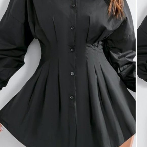 Elegant Black Long Sleeve Dress - Picture 2 of 3